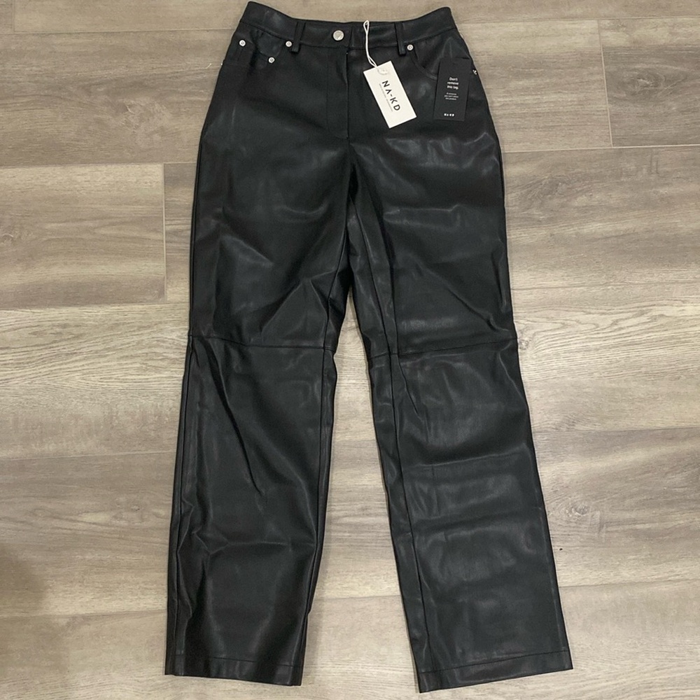 NA-KD leather pants